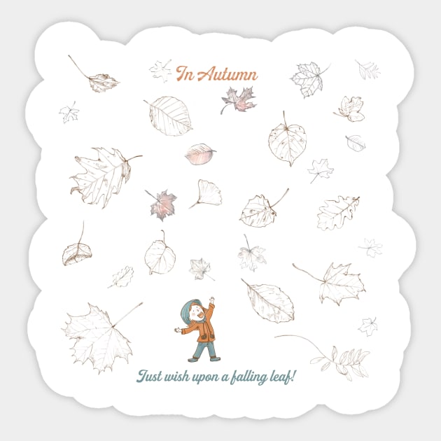 Just a wish - Autumn Sticker by mnutz